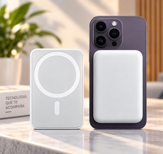 Bateria Externa Magnética 5000 mAh – Carregamento Sem Fios