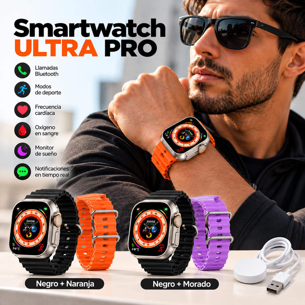 Smartwatch Ultra Pro con 2 Correas Intercambiables